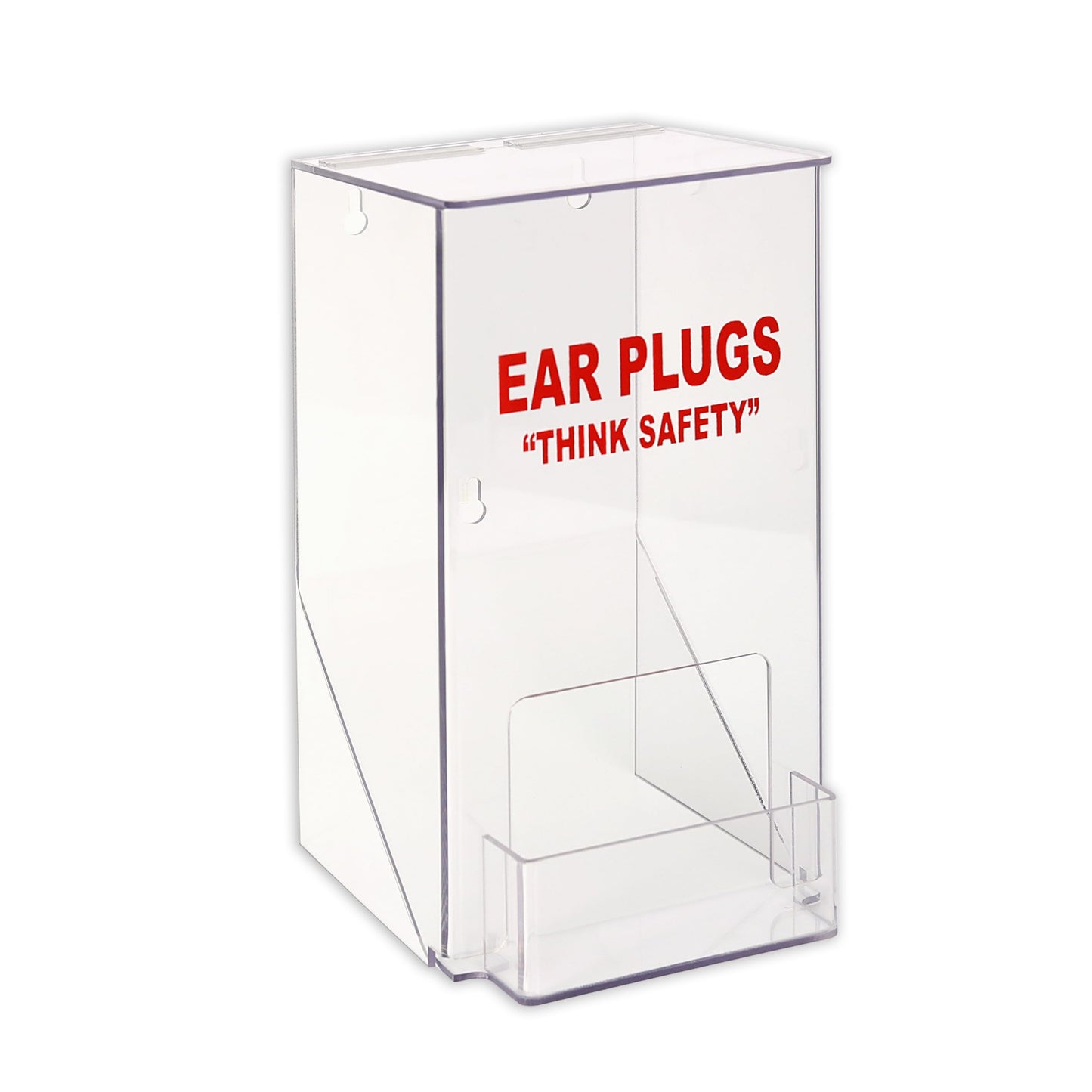 Windy City Cabinet Ear Plug Dispenser - Table Top or Wall Mount - Holds 100 Pairs - Hinged Top & Front Pocket - Durable PETG Plastic - Shatter-Resistant PPE Box - Made in USA