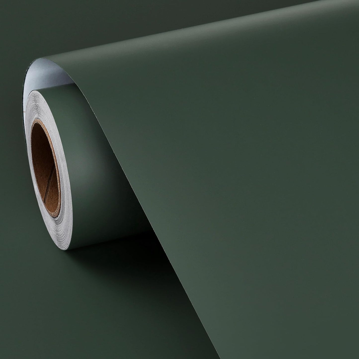 FunStick 15.8"x240" Dark Green Peel and Stick Wallpaper for Kitchen Cabinet Wallpaper Waterproof Green Contact Paper Peel and Stick Cabinet Covering Self Adhesive Wall Paper for Bathroom Shelves Desk