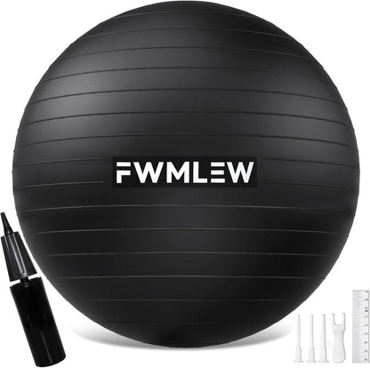 Extra Thick Yoga Ball - Anti-Burst Heavy Duty Stability Ball for Fitness, Core Workouts & Office Use | 5 Sizes Available