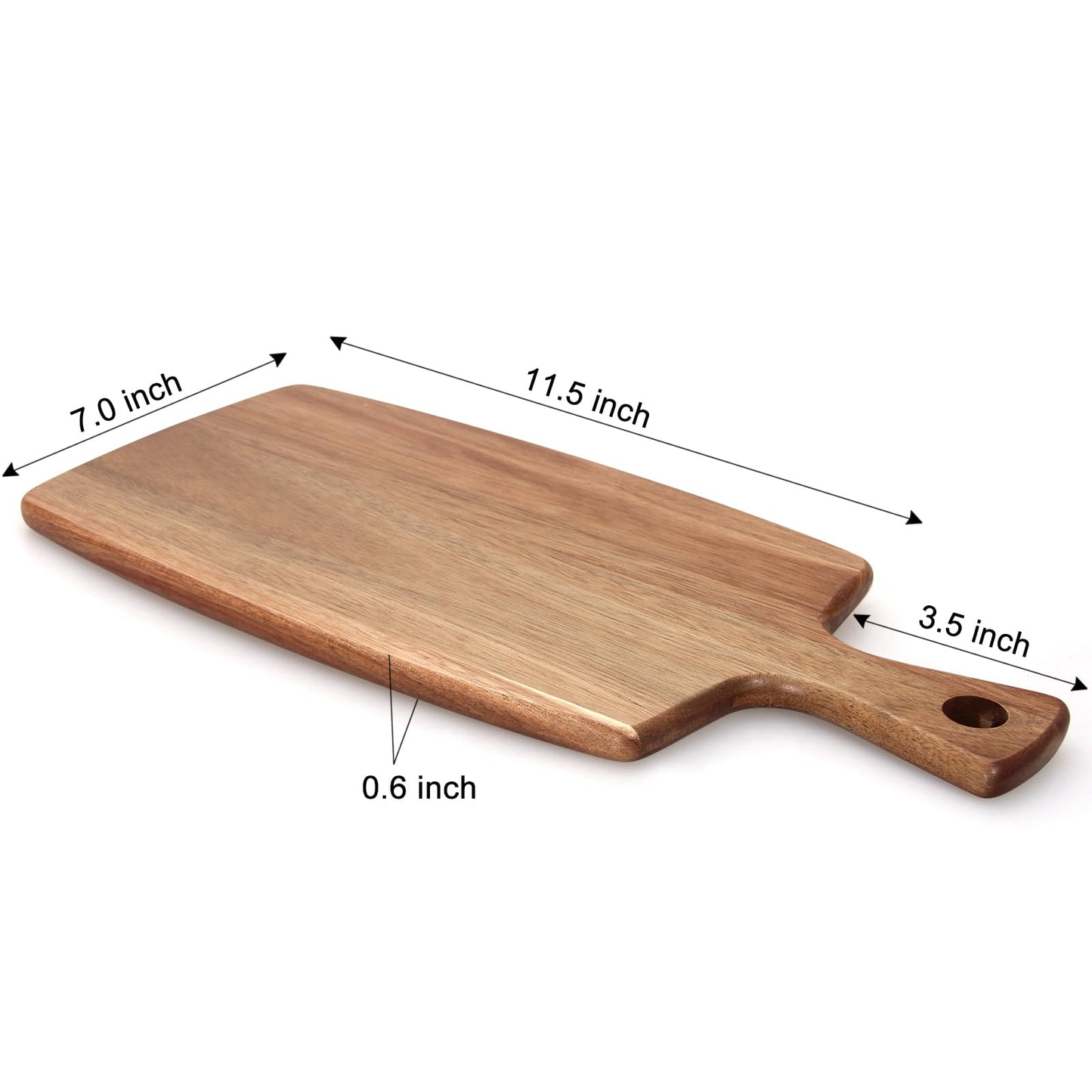 Acacia Wood Cutting Board with Handle Small Charcuterie Boards Wooden Chopping Board Decorative Mini Cutting Boards for Kitchen Meat Teak Bread Cheese Board Platter Butcher Block Food Serving Tray