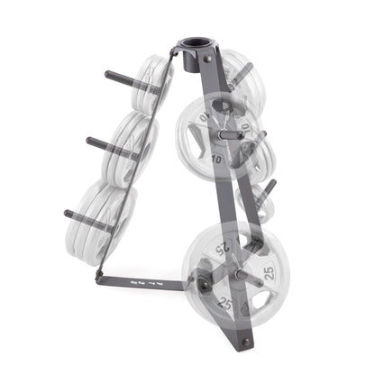 Marcy Plate Tree for Standard Size Weight Plates/Storage Rack for Exercise Weights PT-36 dark grey, 34.00 x 9.00 x 4.00"
