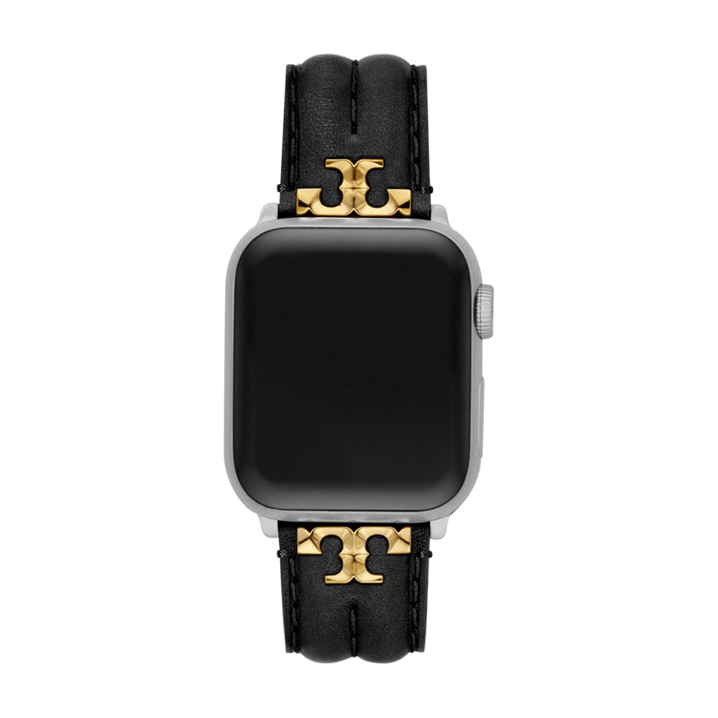 Tory Burch Women's Kira Black Leather Band for Apple Watch® (Model: TBS0107E)