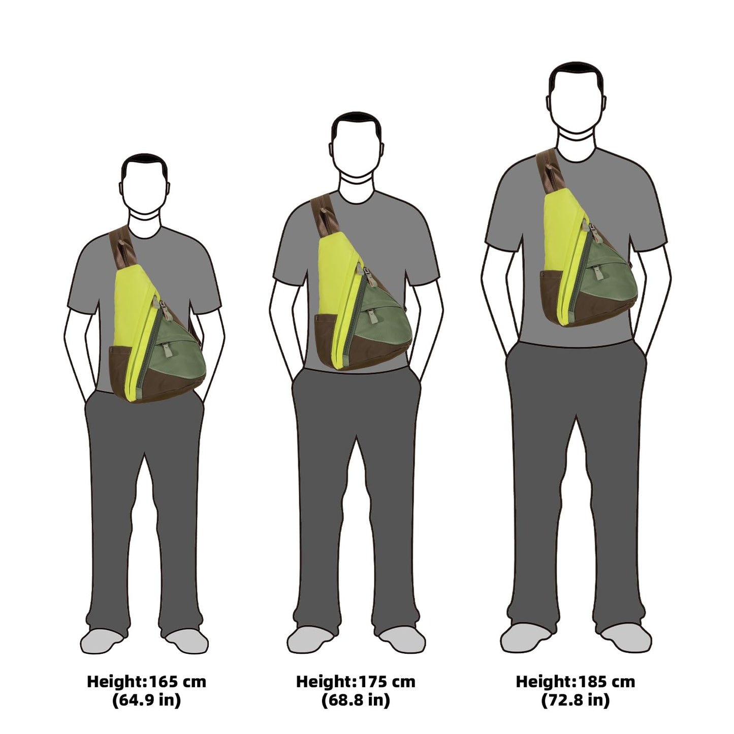 KL928 Nylon Sling Bag - Small Crossbody Backpack Shoulder Casual Daypack Multipurpose Rucksack for Men Women