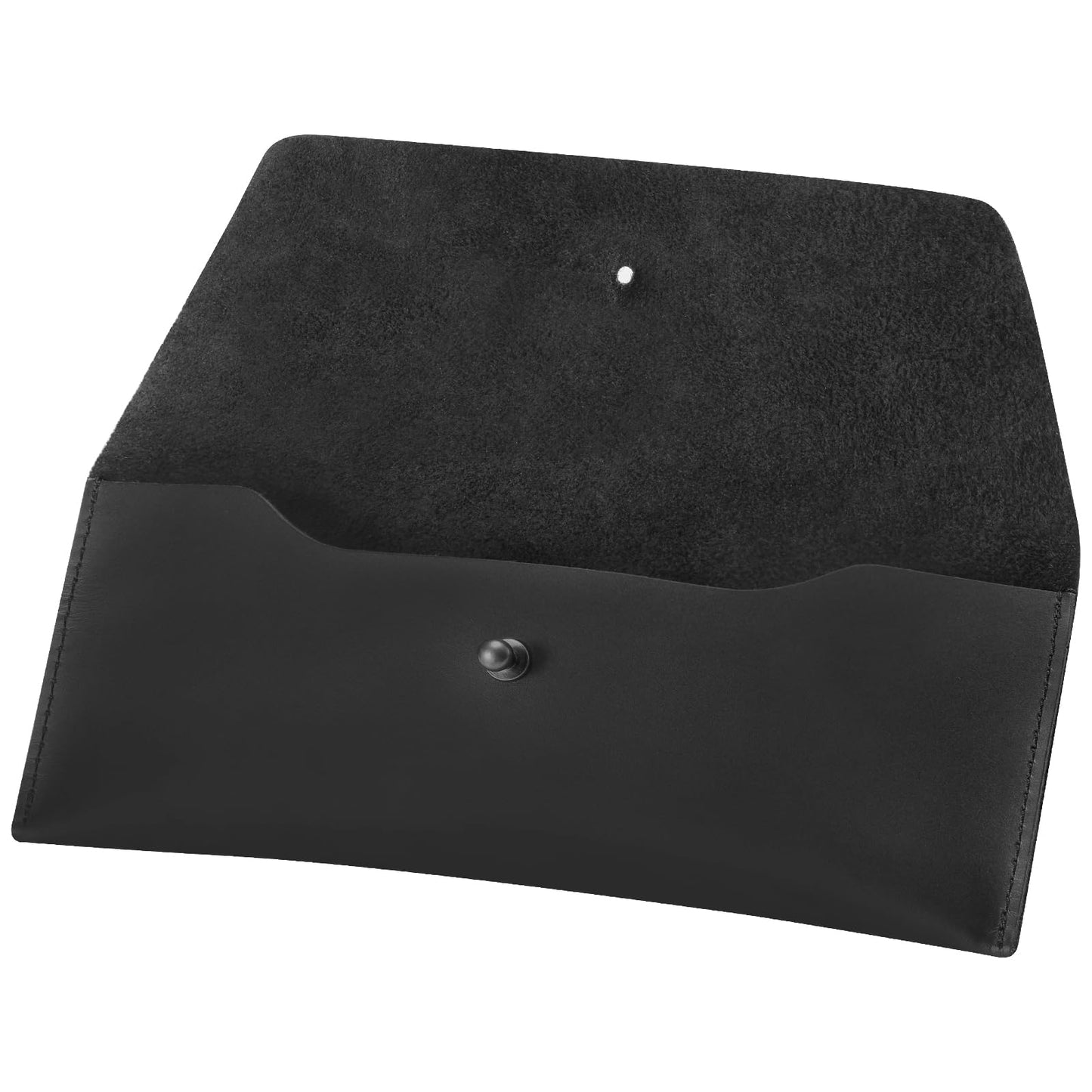 Ringsun Genuine Leather Cash Envelopes, Reusable Budget Envelope, Retro Clutch Wallet, Minimalist Wallet for Men & Women, Black