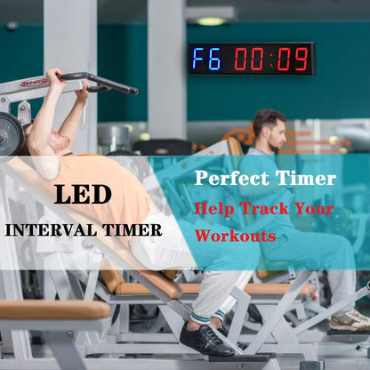 Ledbrigym Gym Timer 3 Inch Big Clock Fitness Home Tabata Boxing Count Down and Up with Remote