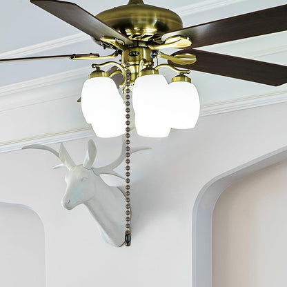 Dotlite Bronze Ceiling Fan Pull Chain, 120" Extra Long Rust Proof 3mm Beaded Ball Light Pulls Extension Chains with 20 Connectors