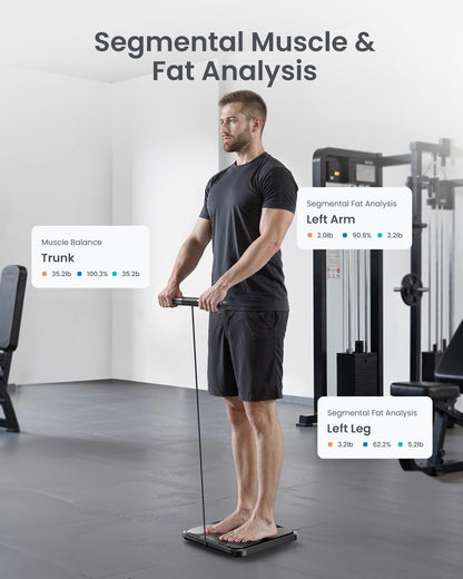 RENPHO Smart Scale for Body Weight, FSA&HSA Eligible, 8-Electrode Digital Bathroom Scale with BMI Body Fat Muscle Mass, Body Composition Analyzer, Larger Platform, MorphoScan Base