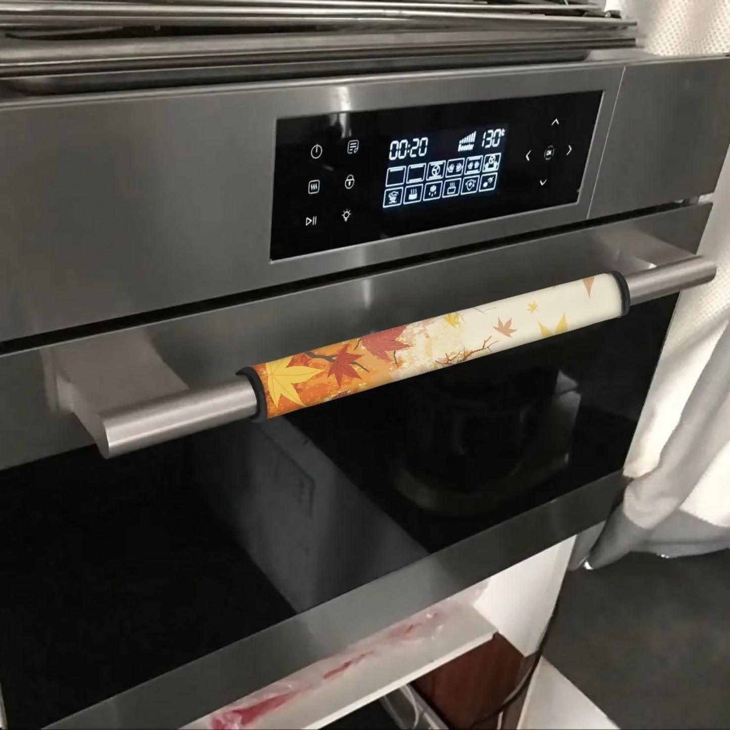 Mintulipy Thanksgiving Maple Leaf Refrigerator Door Handle Covers Fridge Door Handle Protector Protector Fridge Dishwasher Oven Keep Off Fingerprints Food Stains