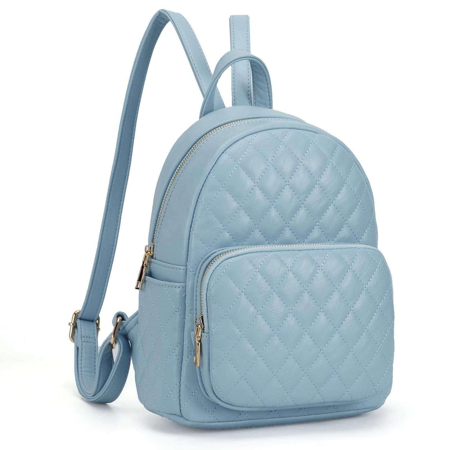 KL928 Quilted Mini Backpack for Women, PU Leather Backpack Purse Designer Satchel Bag, Small Casual Daypack for Ladies
