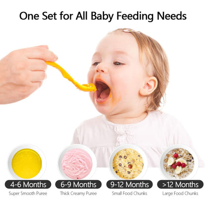 Baby Food Maker Mini Cute and Small Food Processor Puree Blender Grinder Chopper 1.2 Cup Glass Bowl with 6 Blade Electric (Spaceman-White(One Bowl))