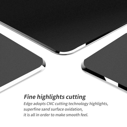 Vaydeer Hard Metal Mouse Pad for Desk Black Metal Aluminum Mouse Pad Mat Smooth Magic Ultra Thin Double Side Mouse Mat Waterproof for Gaming and Office, 9.05X7.08 Inch