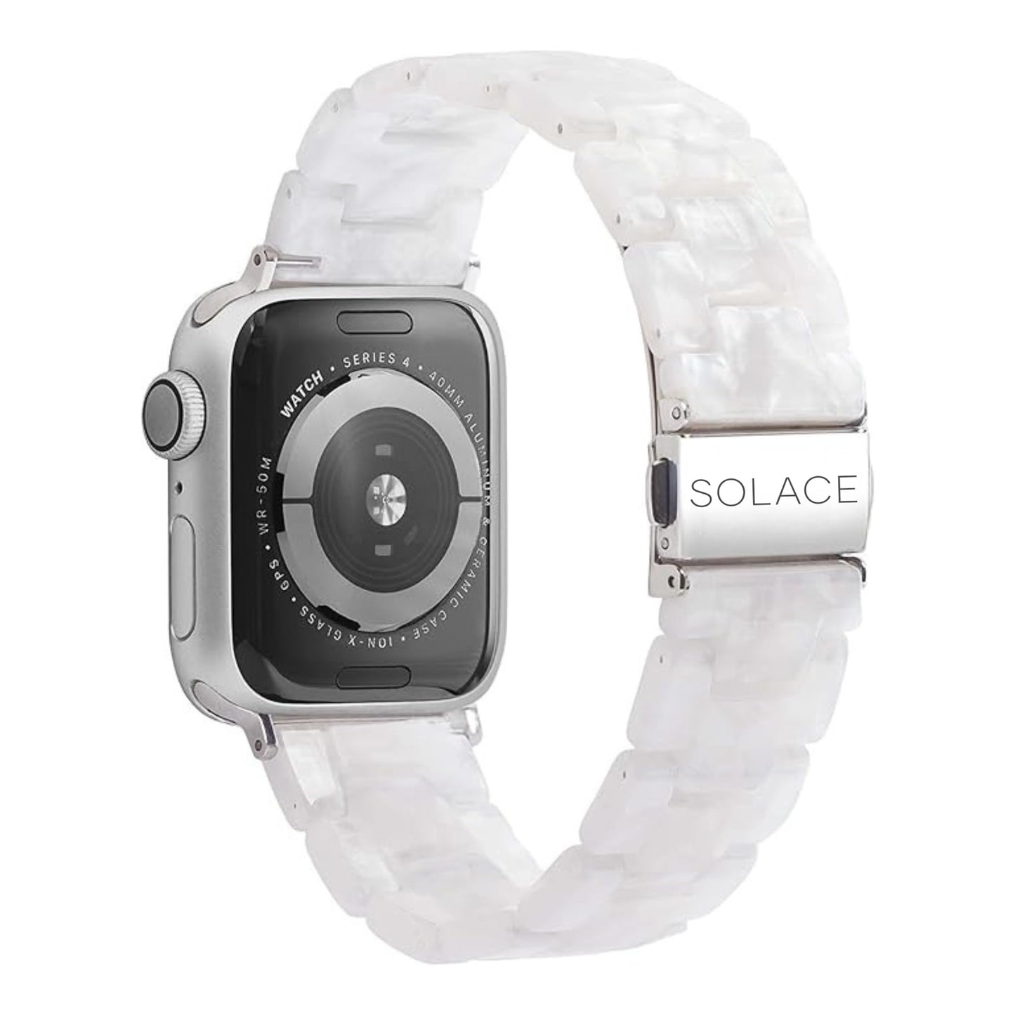 Solace Bands Lightweight Perma Watch Band - Universal Fit for Apple Watch Bands for Women & Men, iWatch Bands for 38mm 40mm 41mm 42mm 44mm 45mm 49mm Ultra, SE, Series 11 10 9 8 7 6 5-1 (Matte Solid)