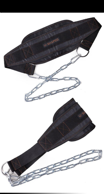 Weight Lifting Belt With Chain – Weighted Pull Up Belt Features a Sturdy Chain Design to Provide Core Support for High-Intensity Training like Squats, Deadlifts, and Pull-Ups, Stabilizing Your Lower Back and Reducing Injury Risks. Dip Belt Unisex Fit for