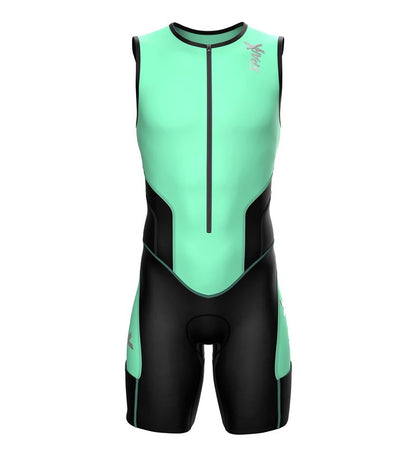 Sparx X Triathlon Suit Men Racing Tri Cycling Skin Suit Bike Swim Run (Medium, Mint_Elite)