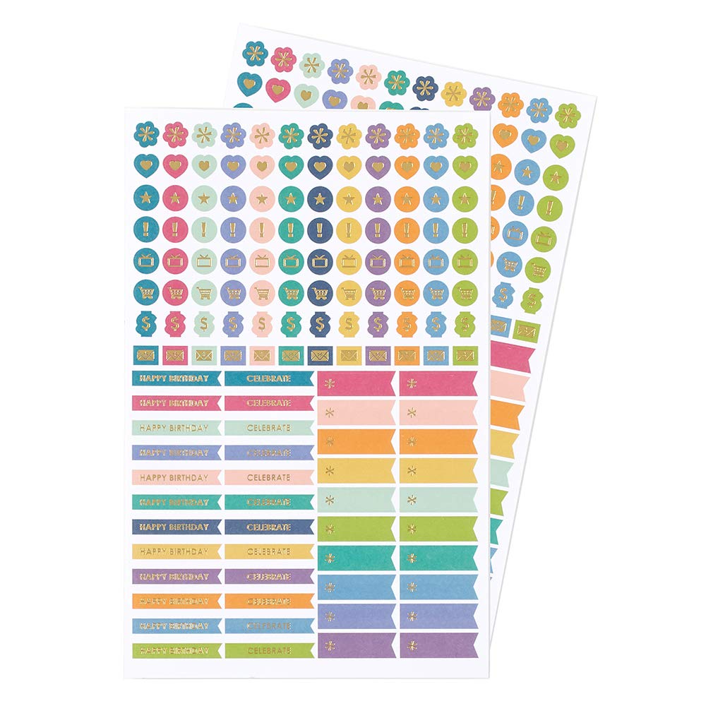 Erin Condren Undated 12 Months Customizable Agenda Petite Planner - Perfect for Tracking Monthly To-Dos or Monthly Project Goals. 140 Stickers Included