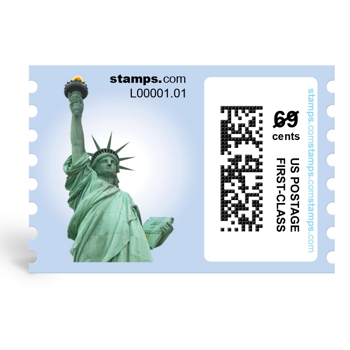 NetStamps Printable Postage Labels (Stamps.com Subscription Required) - Print Approved Postage - Inkjet & Laser Printers - Business, Personal, Home (Patriotic, 10 Sheets)