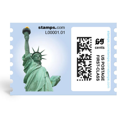 NetStamps Printable Postage Labels (Stamps.com Subscription Required) - Print Approved Postage - Inkjet & Laser Printers - Business, Personal, Home (Patriotic, 10 Sheets)