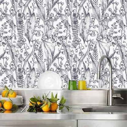 Livebor Peel and Stick Wallpaper - Boho Floral Leaf Contact Paper - 15.7"x196.8" Self-Adhesive Removable Decorative