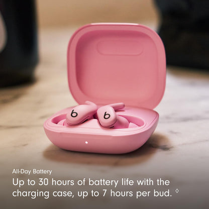 Beats - Powerbeats Fit - Wireless Noise-Cancelling Workout Earbuds with Ultimate Secure Fit with AppleCare+ (2 Years) - Power Pink