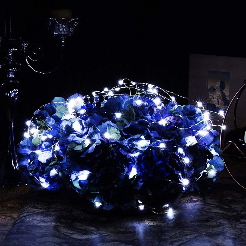 yongzhenlite 4 Pack Battery Operated Dewdrop Led Lights,Indoor Mini Fairy Lights with Timer Function,for Christmas and Halloween Lighting Decoration,6 Hours on/18 Hours Off,30 Count LEDs,10 Feet
