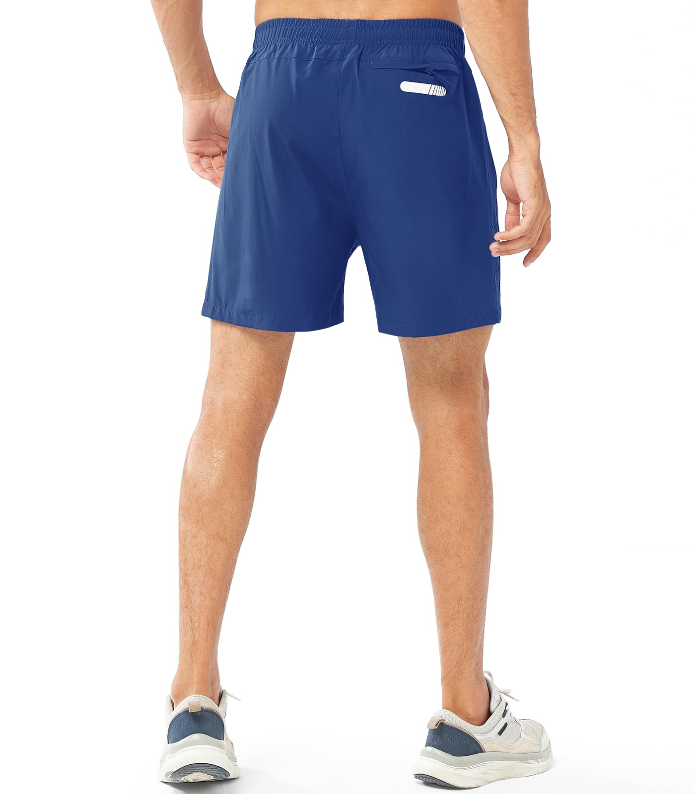 NORTHYARD Men's Athletic Running Shorts Gym Workout 7"/9"/5" Quick Dry Lightweight Sports Basketball Tennis 3 Zipper Pockets ROYALBLUE-5inch S