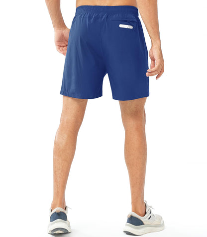 NORTHYARD Men's Athletic Running Shorts Gym Workout 7"/9"/5" Quick Dry Lightweight Sports Basketball Tennis 3 Zipper Pockets ROYALBLUE-5inch S