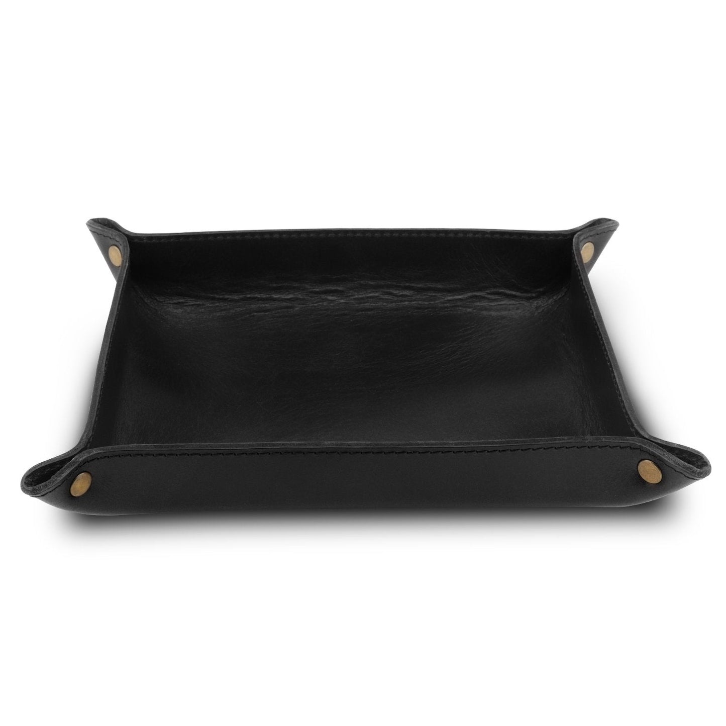 Londo Genuine Leather Tray Organizer - Practical Lightweight Water Resistant Computer Table Desk Storage Box for Wallets, Watches, Keys, Coins, Cell Phones and Office Equipment