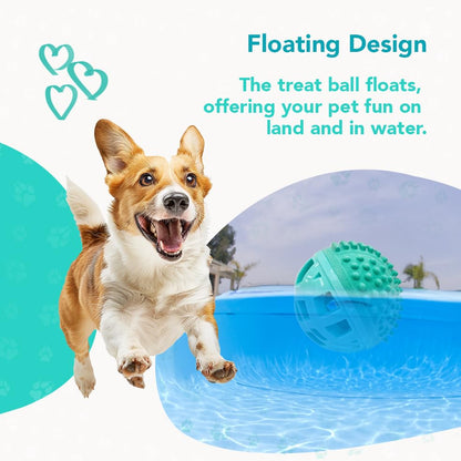 ReThink Pet Treat Dispenser Ball Toy, Beef Flavored Interactive Dispensing, Floatable Dog Toys with Treats