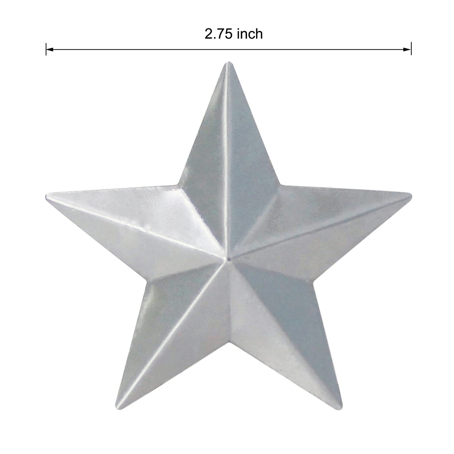 ARTGIFTHOU Galvanized Silver Stars Decor. Primitive Small Metal Barn Star for Crafts Decorative Accents, 2.75 Inch, Set of 55 PCS