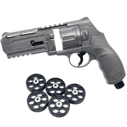 Umarex T4E TR50 Revolver .50 Caliber Training Pistol TR 50 Paintball Gun Marker, Combat Gray