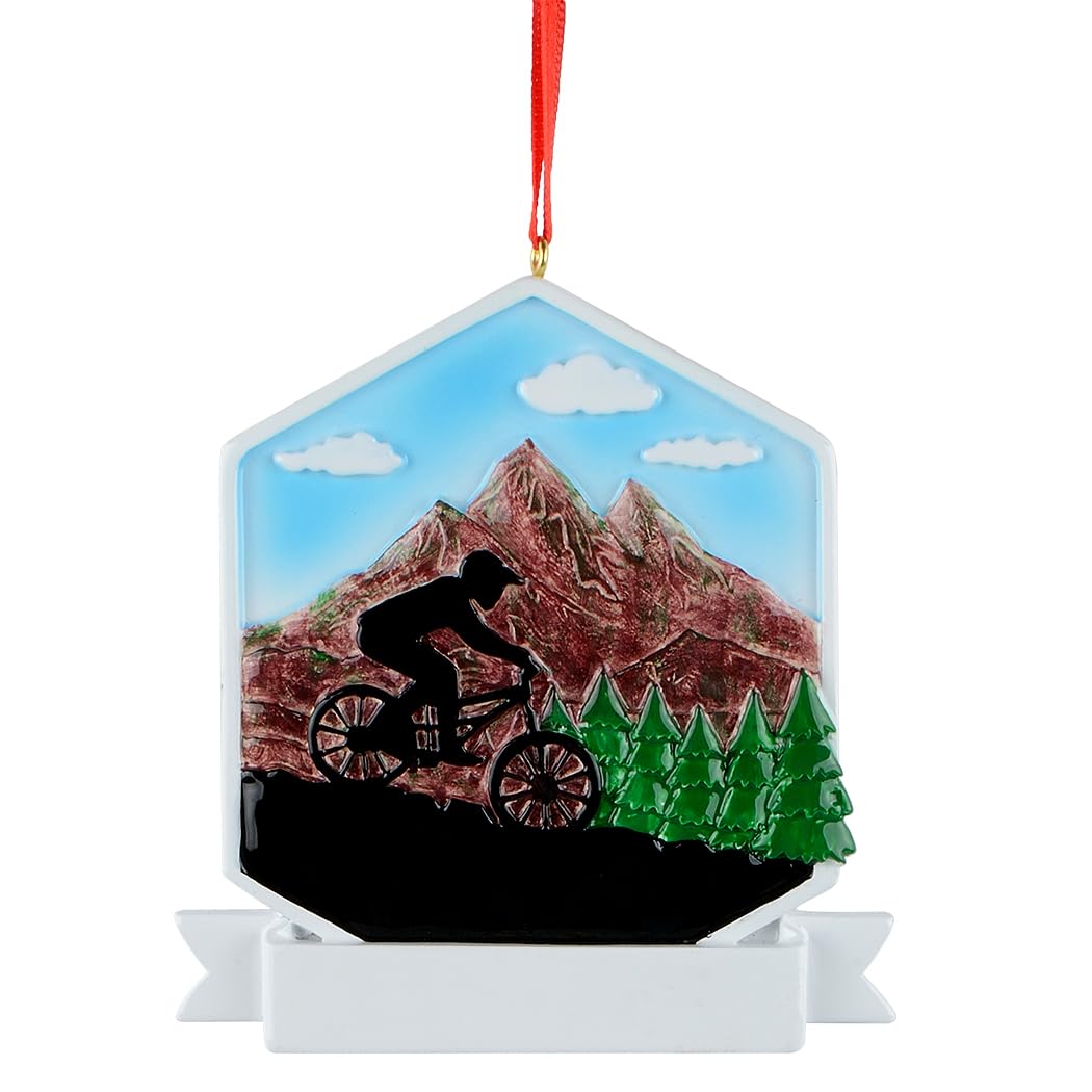 Personalized Mountain Bike Christmas Ornament - Christmas Tree Decoration - Family Christmas Keepsake, Holiday Decor for Families