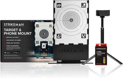 Strikeman 10mm Dry-Fire Laser Training System - Ideal for Pistol Target Shooting | Includes App Access, Cartridge & Holder