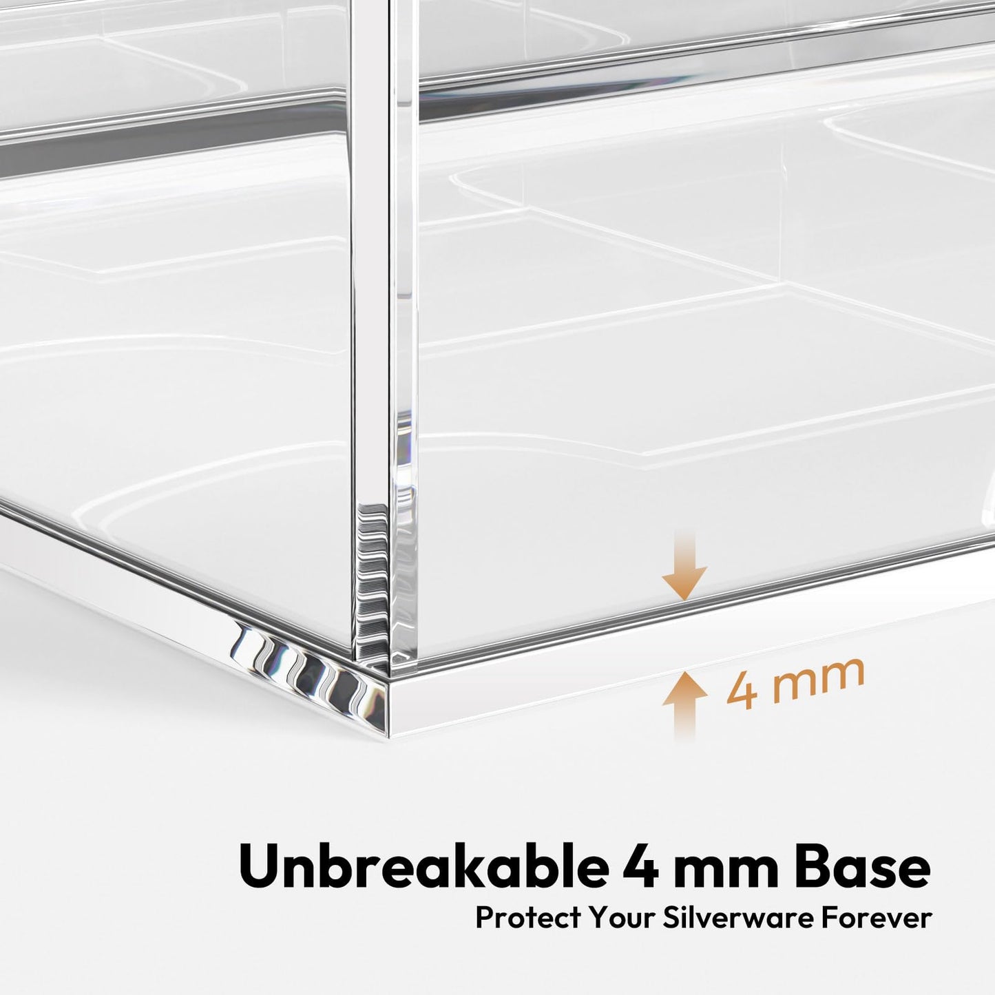 NIUBEE Expandable Kitchen Drawer Organizer for Flatware and Utensils,Clear Acrylic Adjustable Silverware Tray for Drawer,Office,Bathroom Supplies-9 Compartments