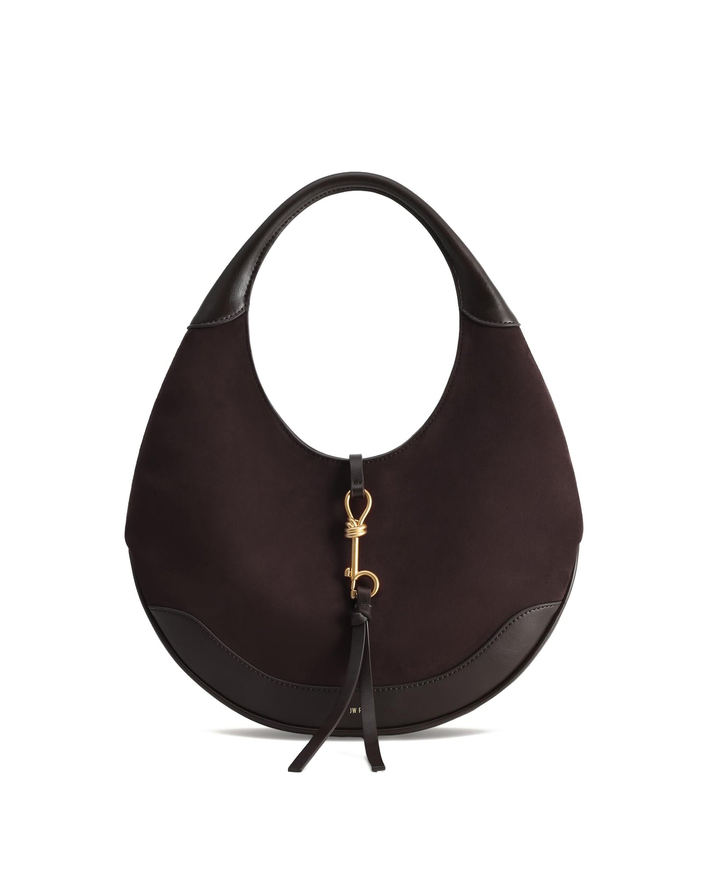 JW PEI Women's Colette Faux Suede Crescent Hobo Bag - Dark Brown