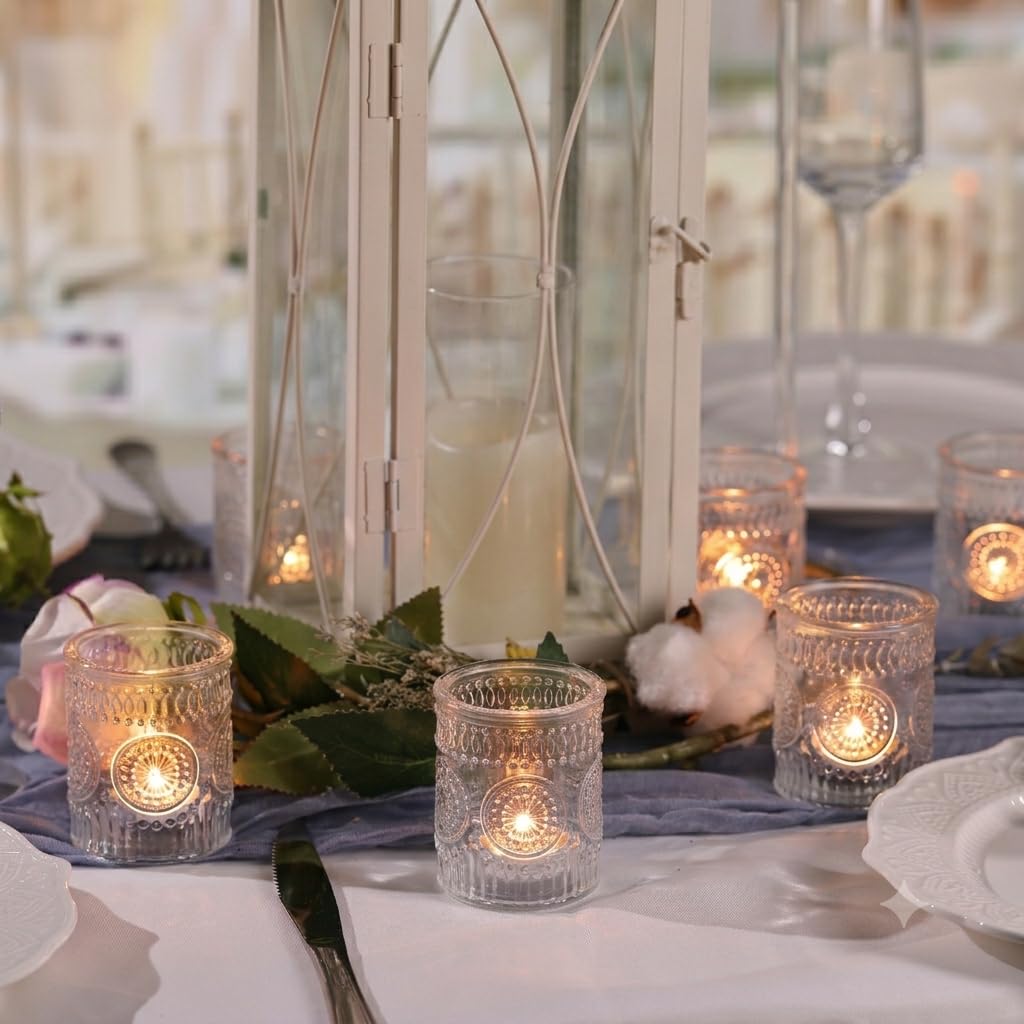 30 Pcs Clear Votive Candle Holders for Wedding, Glass Tea Lights Holder,