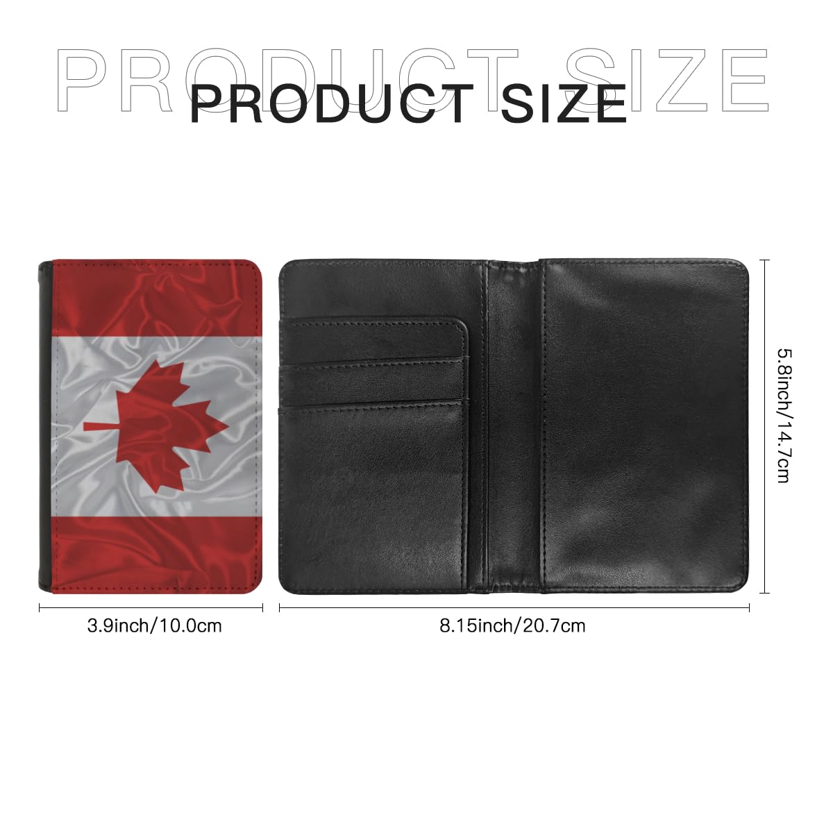 Canada Canadians Flags Passport Holder Cover Wallet Case Novelty PU Leather with Card Slot Travel Accessories Protector for Women Men