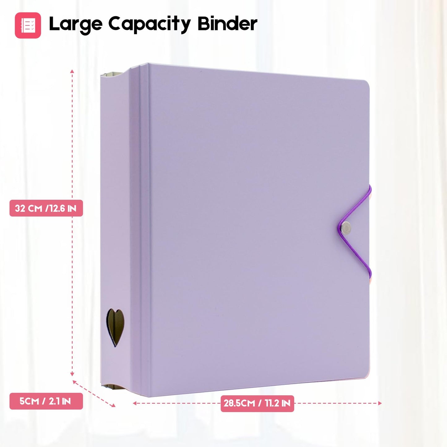A4 Kpop Photocard Binder with 25 Pages 9 Pocket, 2x3 inch Kpop Photocard Holder Book, Photo Album for Fujifilm Instax Mini Camera Polaroid Printer Photo Film (Purple)