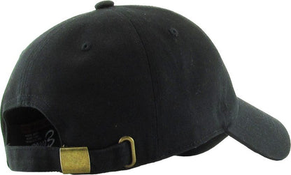 KBETHOS Classic Cotton Dad Hat Bundle Adjustable Unconstructed Plain Cap (One Size, Black (12 Pack))
