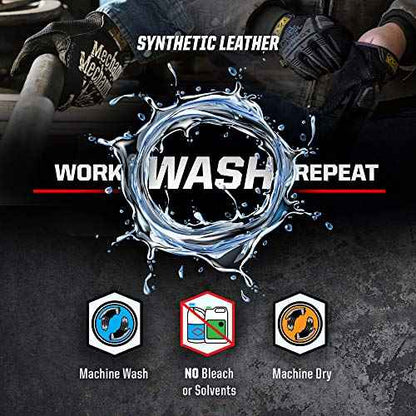 Mechanix Wear Material4X FastFit Gloves - Leather Abrasion-Resistant Gloves for Hand Safety - Breathable - Secure Fit - Anti-Slip - Cut-Resistant - Machine Washable - Brown/Black - Large