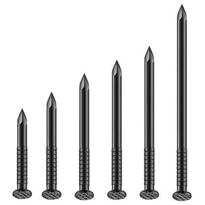 Wensilon Black High Strength Nails Kit, Hanging Nails Kit, Wall Nails Kit, Wood Nails Kit, Long Nails Kit
