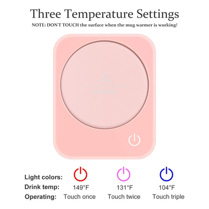 VOBAGA Mug Warmer Set, Coffee Warmer for Desk with 11oz Ceramic Mug, Auto Shut Off & 3-Temp Settings, Smart Coffee Cup Warmer, Home Office Essentials Coffee Set