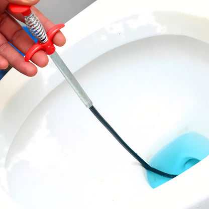 Drain Snake, Drain Clog Remover - Gutter Cleaning Tools Drain Cleaner for Toilet Sewer Shower Kitchen Bathroom Tub Clogged Drains Opener Cleaning Tool, Flexible Grabber Claw Pick Up Reacher (79 inch)