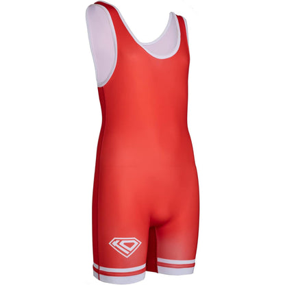 KO Sports Gear Unisex Wrestling Singlet for Adult Wrestlers - Wrestling Singlet for Men & Women - Bold Durable Uniform, Stretchy Breathable Material - Red, Adult XX-Large