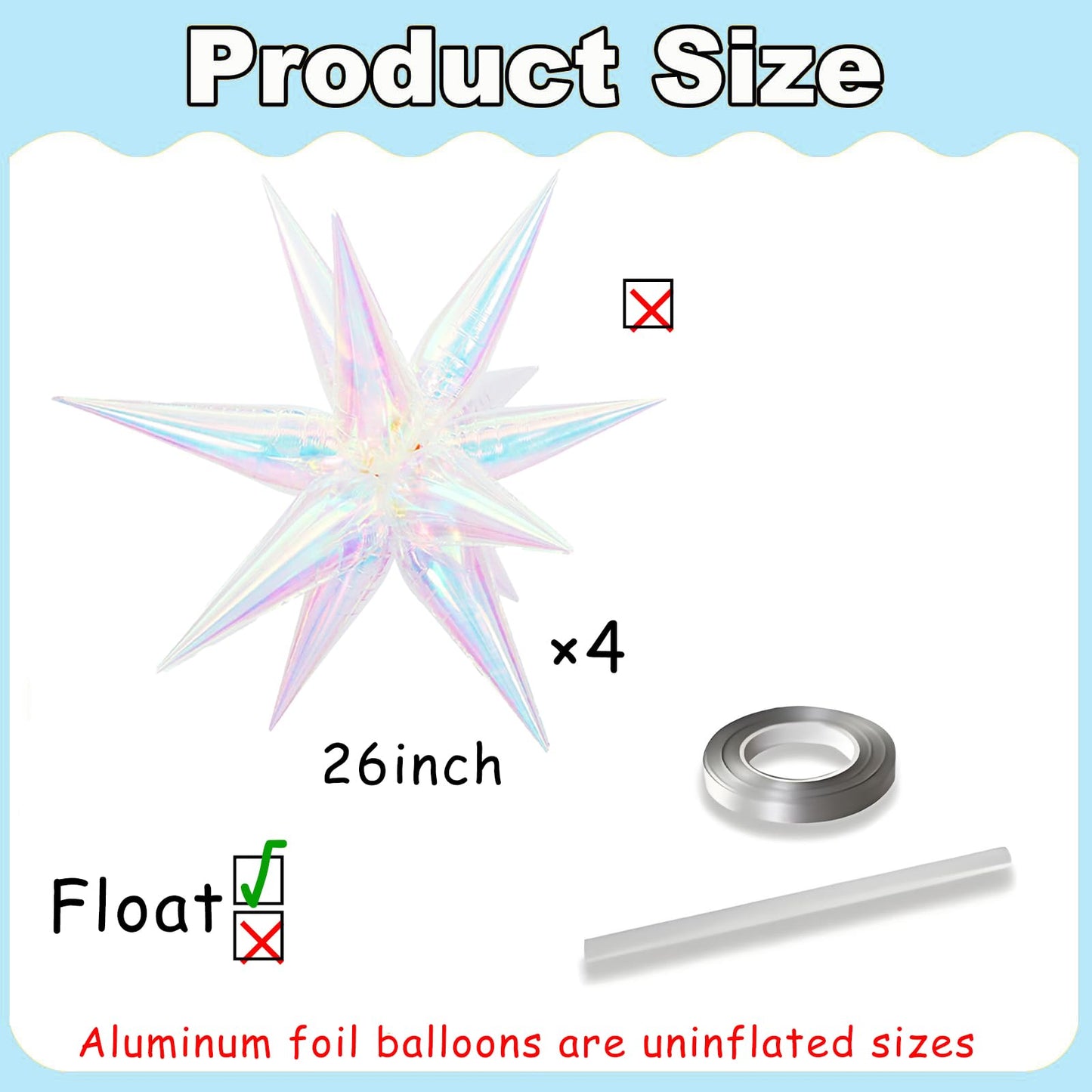 Iridescent Explosion Star Holographic Balloons Star Burst Sparkly Balloons Iridescent Party Decorations Fairy Themed Party Decoration Music Tayloo Birthday Party Decor