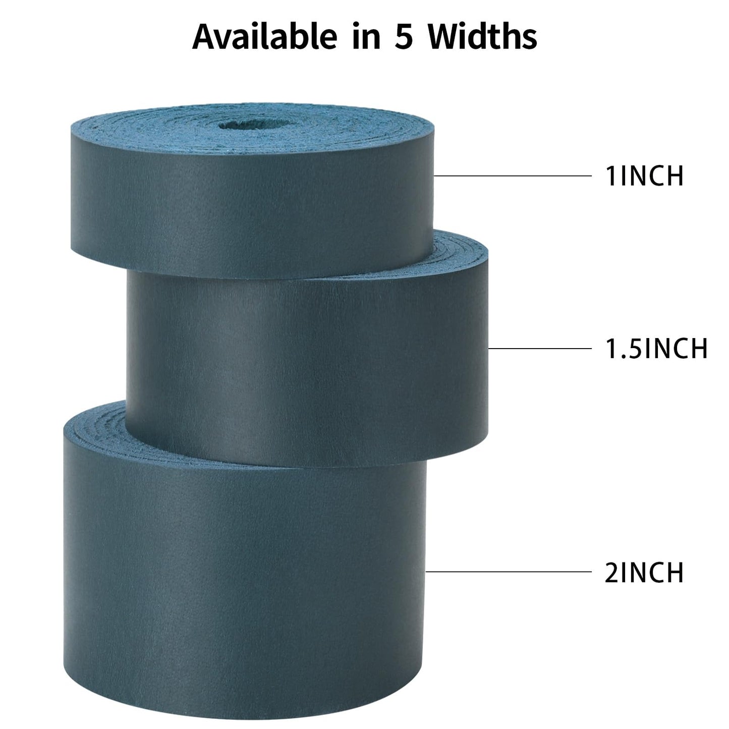 Jack&Chris 72.5 Inches Long Leather Straps for Crafts, 2 Inch Wide Leather Strips, Full Grain Leather for DIY Arts & Craft Projects, Fabric, Patch, Clothing, Jewelry, Blue