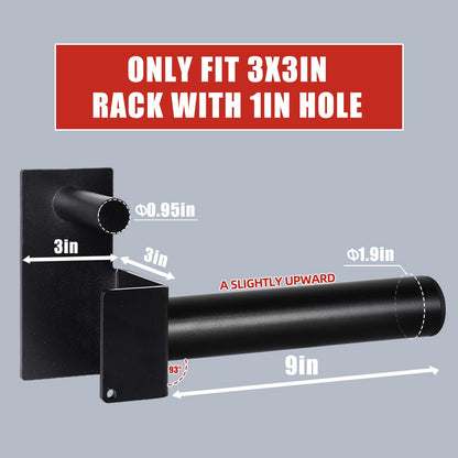GymPala Olympic Weight Plate Holder - Fit 3x3-Inch Power/Squat Racks with 1" Hole