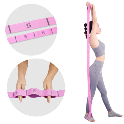 Yoga Blocks 2 Pack with Stretch Strap & Bag – High Density EVA Foam Yoga Block Set, Non Slip Bricks with 11 Loop Strap for Yoga, Pilates, Stretching, Fitness & Rehab (Pink Brick & Pink Band)