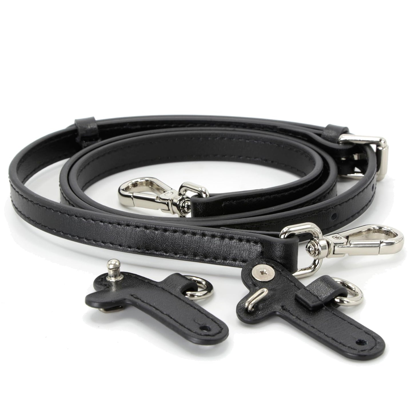 banbeln Mini Bags Leather Shoulder Strap Kit Fit For Adjustable Crossbody Small Bag (City-pouch-black)