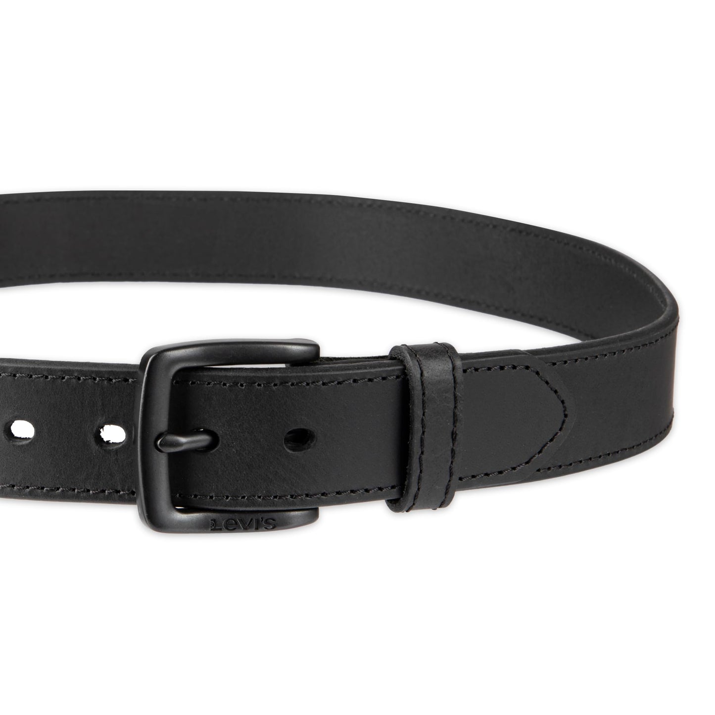 Levi's Men's Casual Leather Belt, Matte Black, Medium (34-36)