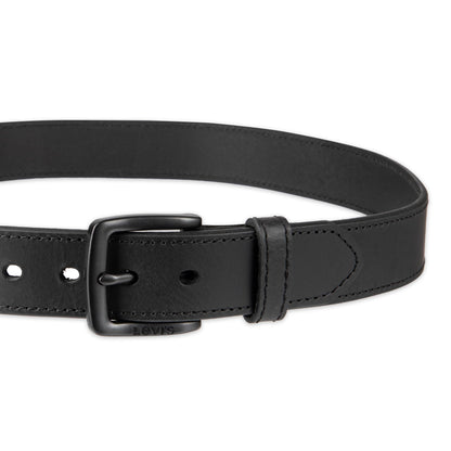 Levi's Men's Casual Leather Belt, Matte Black, Medium (34-36)